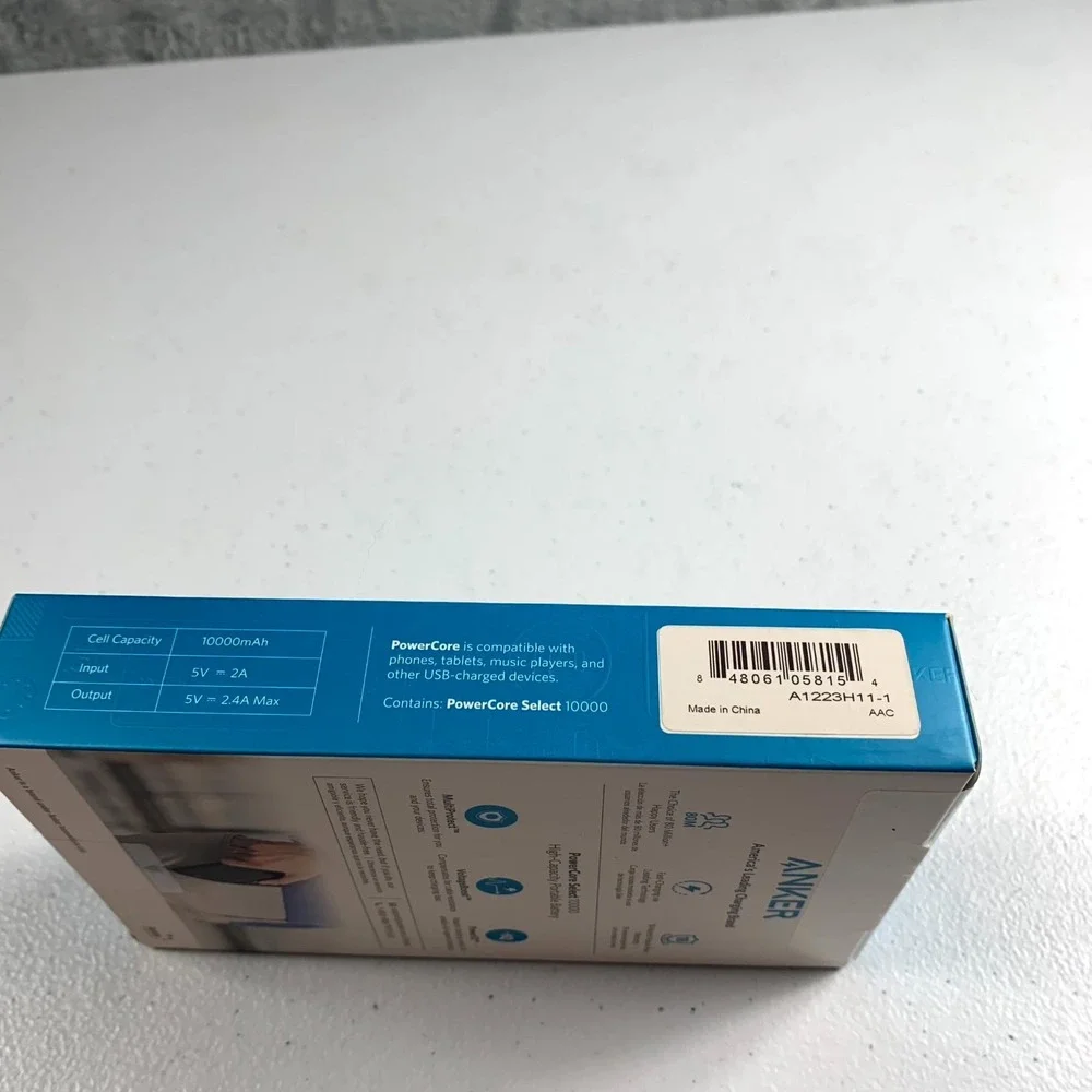 Anker‎ PowerCore Select 10000mAh Portable Charger Power Bank PowerIQ A1223 Black